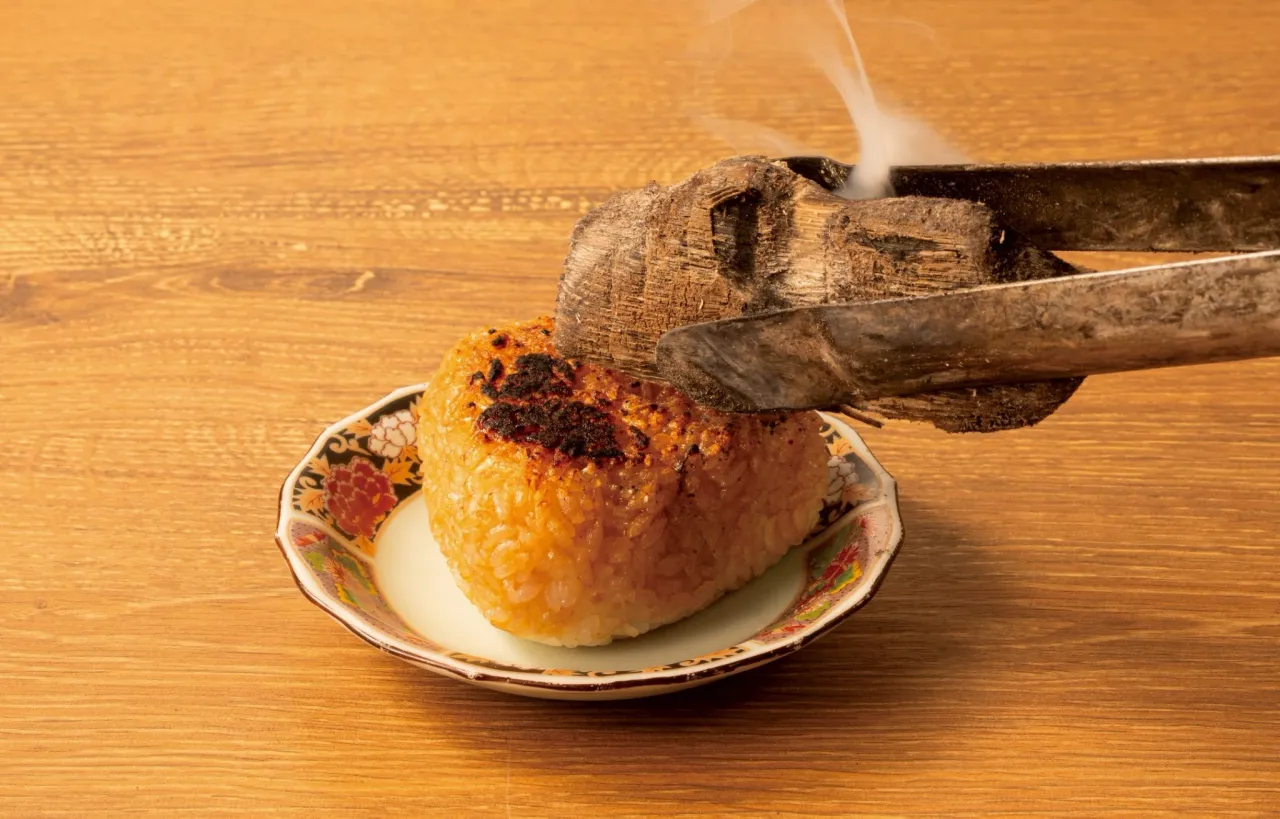 🍙 炭火焼きおにぎり ~大葉と味噌~